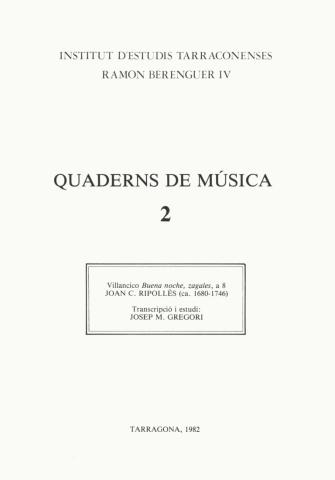 Quaderns que recullen una sèrie d'obres musicals vinculades a Tarragona. Cadascun dels quaderns és un petit monument recordatori de la tradició musical de la ciutat i del país.