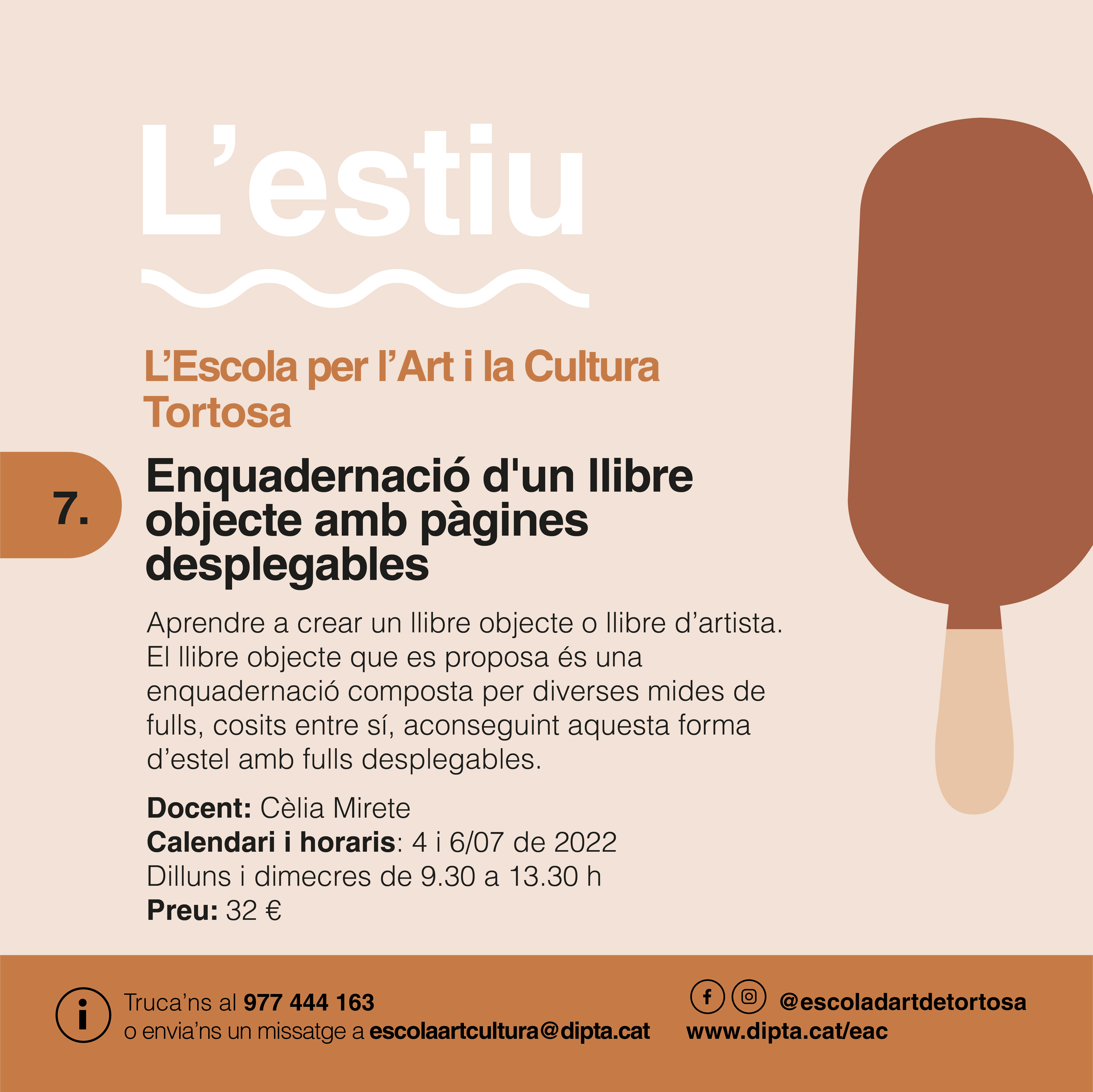 Enquadernació d'un llibre objecte amb pàgines desplegables.