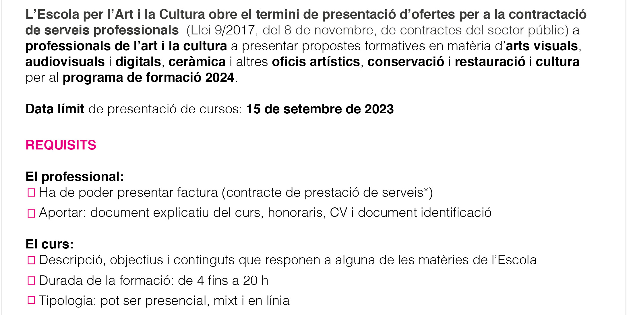 Convocatòria