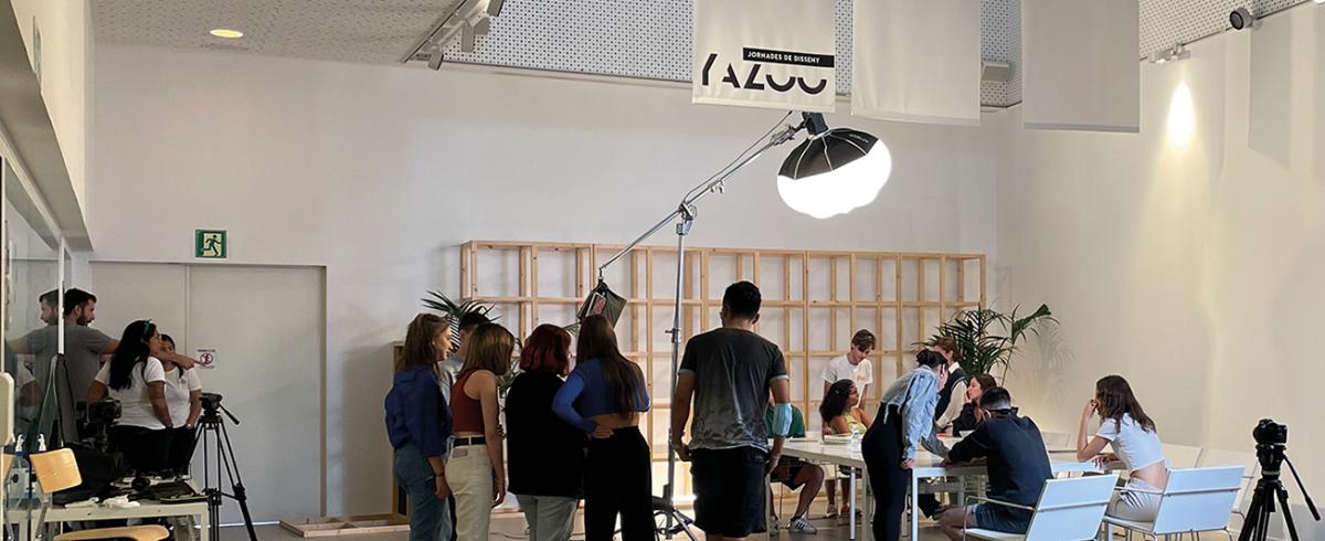 Foto alumnes de l'escola en un rodatge