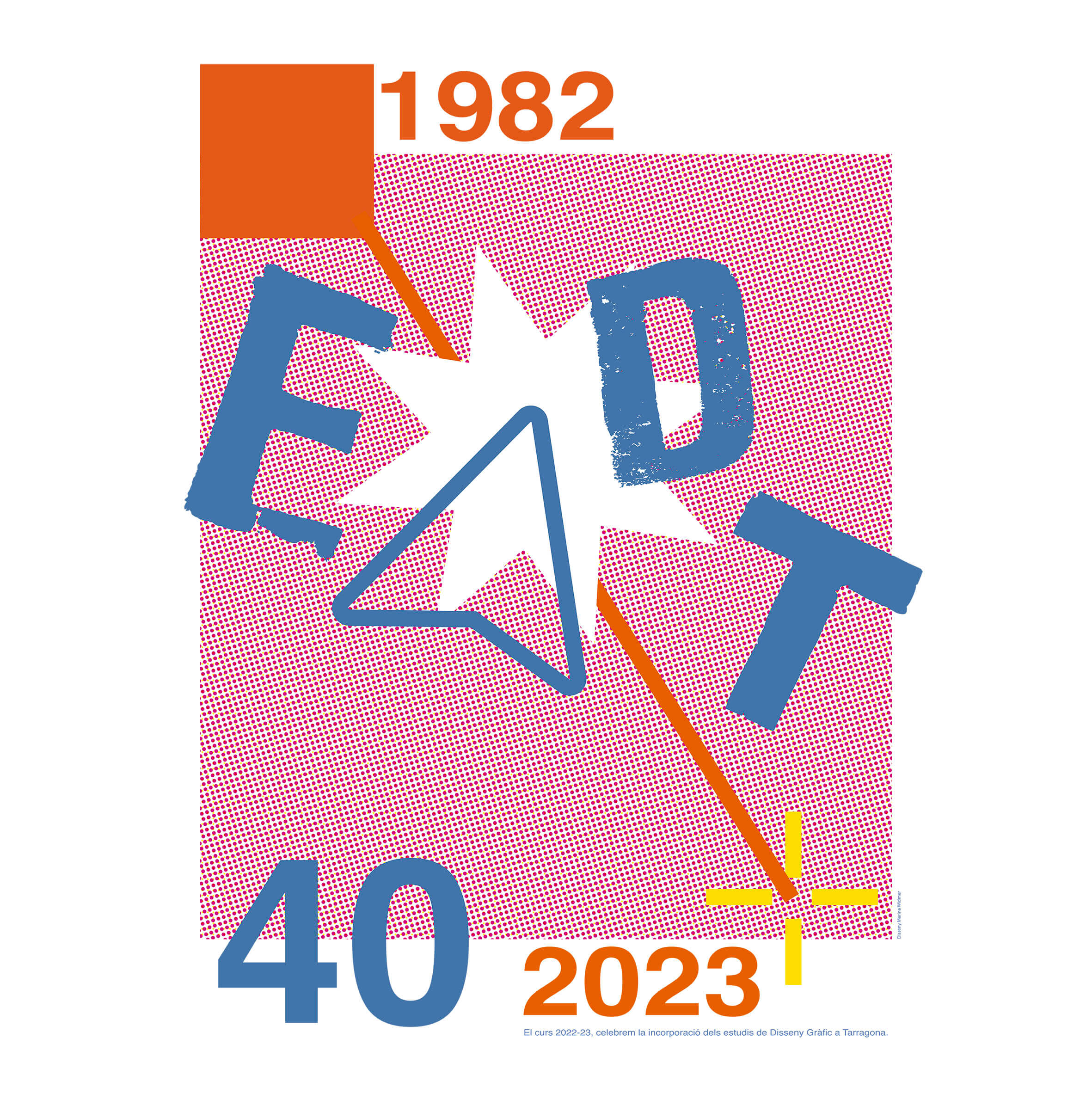 Pòster commemoratiu 40 anys disseny gràfic a EADTarragona