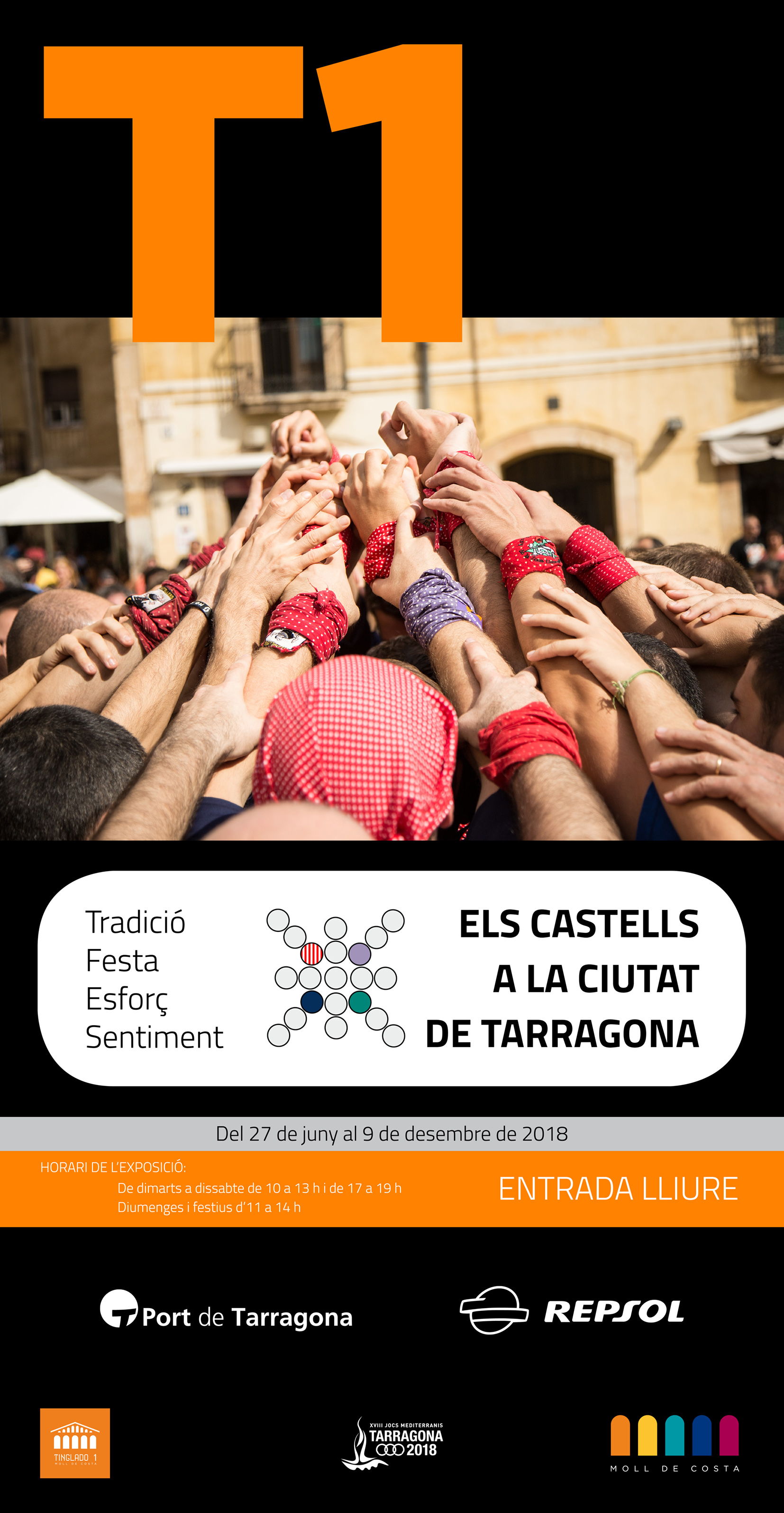 Cartell exposició "Els castells a la ciutat de Tarragona"