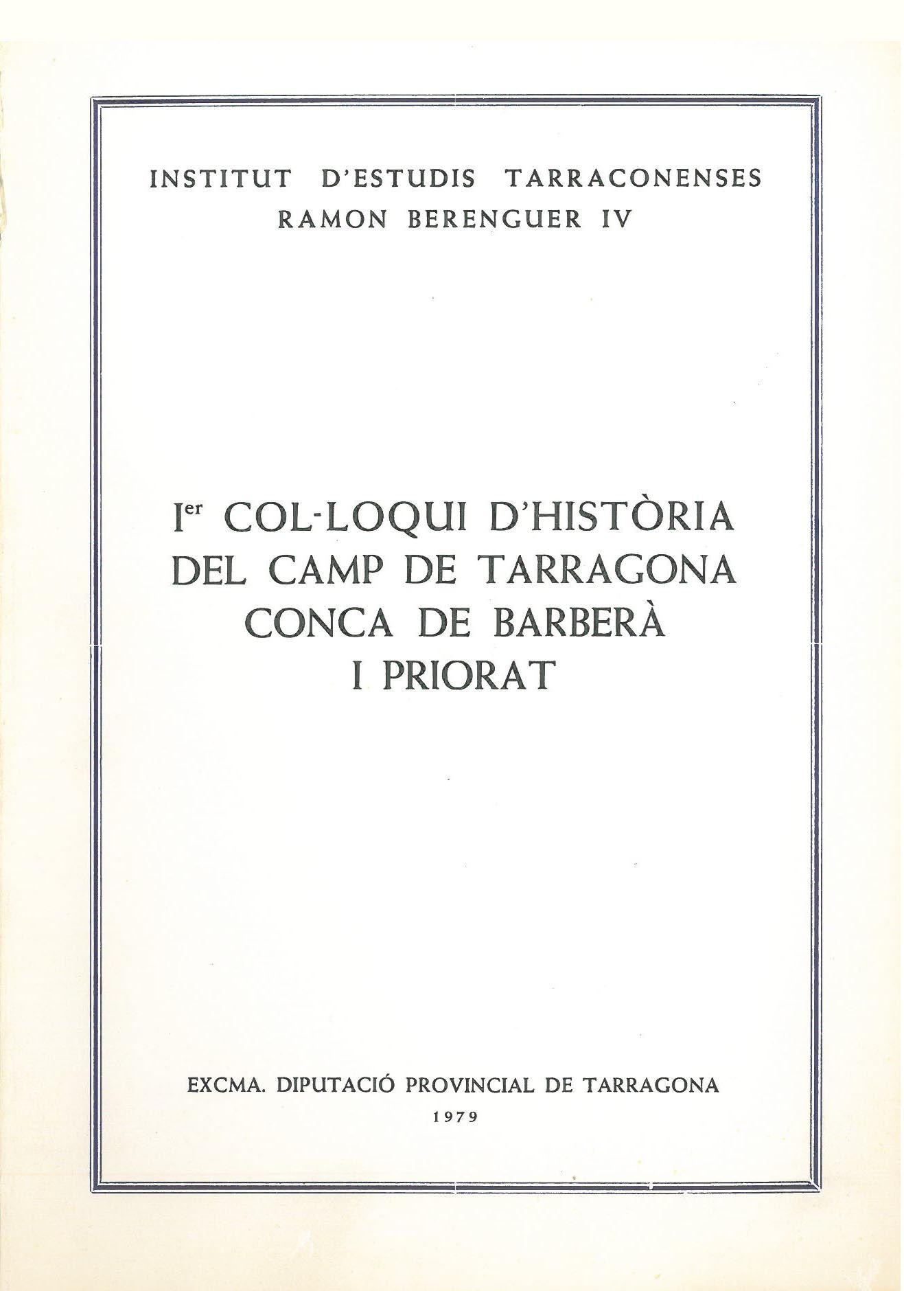 Portada 1er Col·loqui