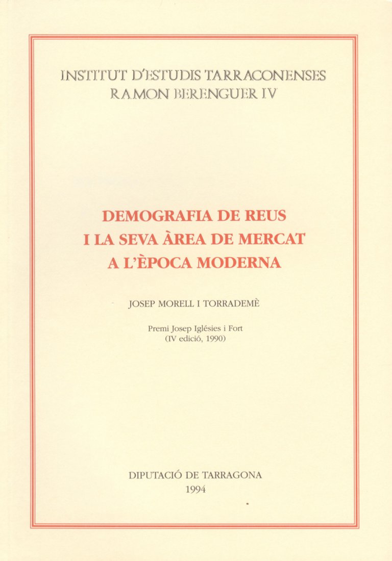 portada Demografia de Reus