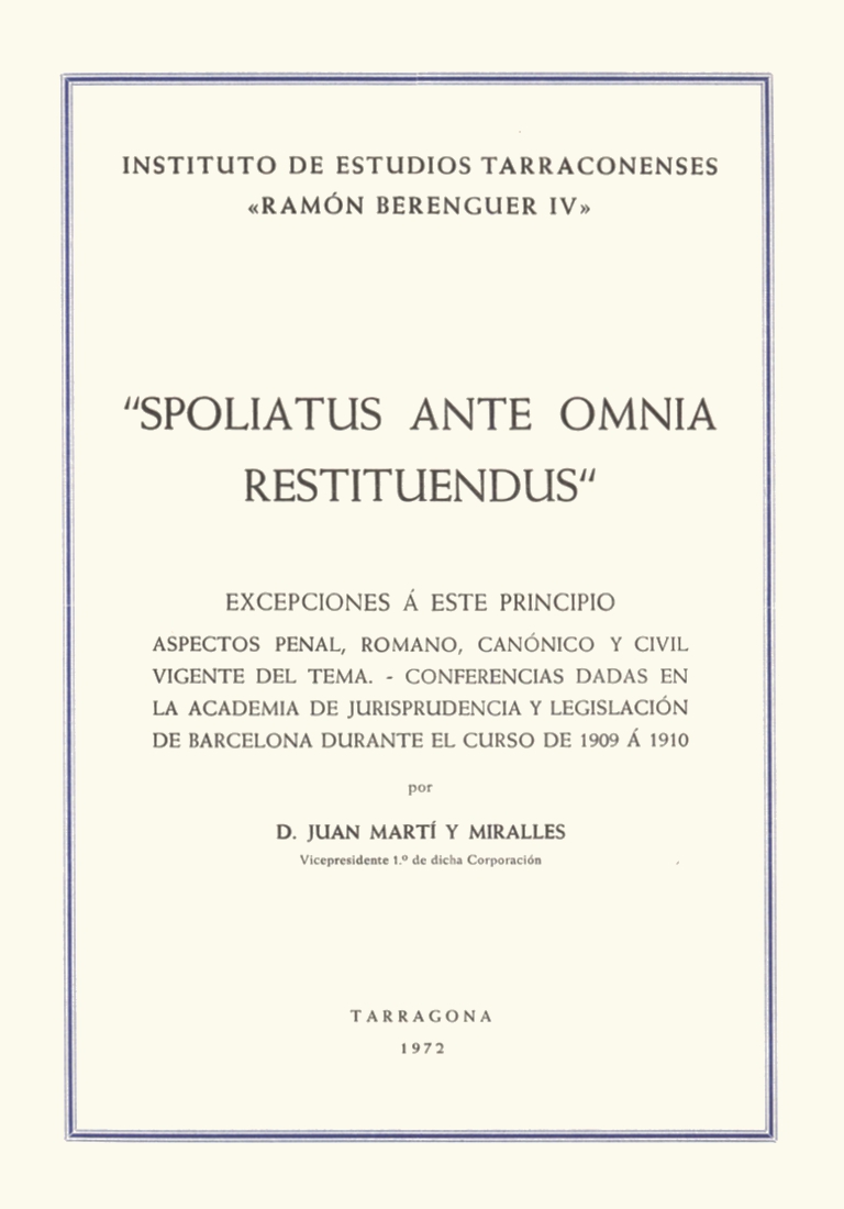 Portada Spoliatus