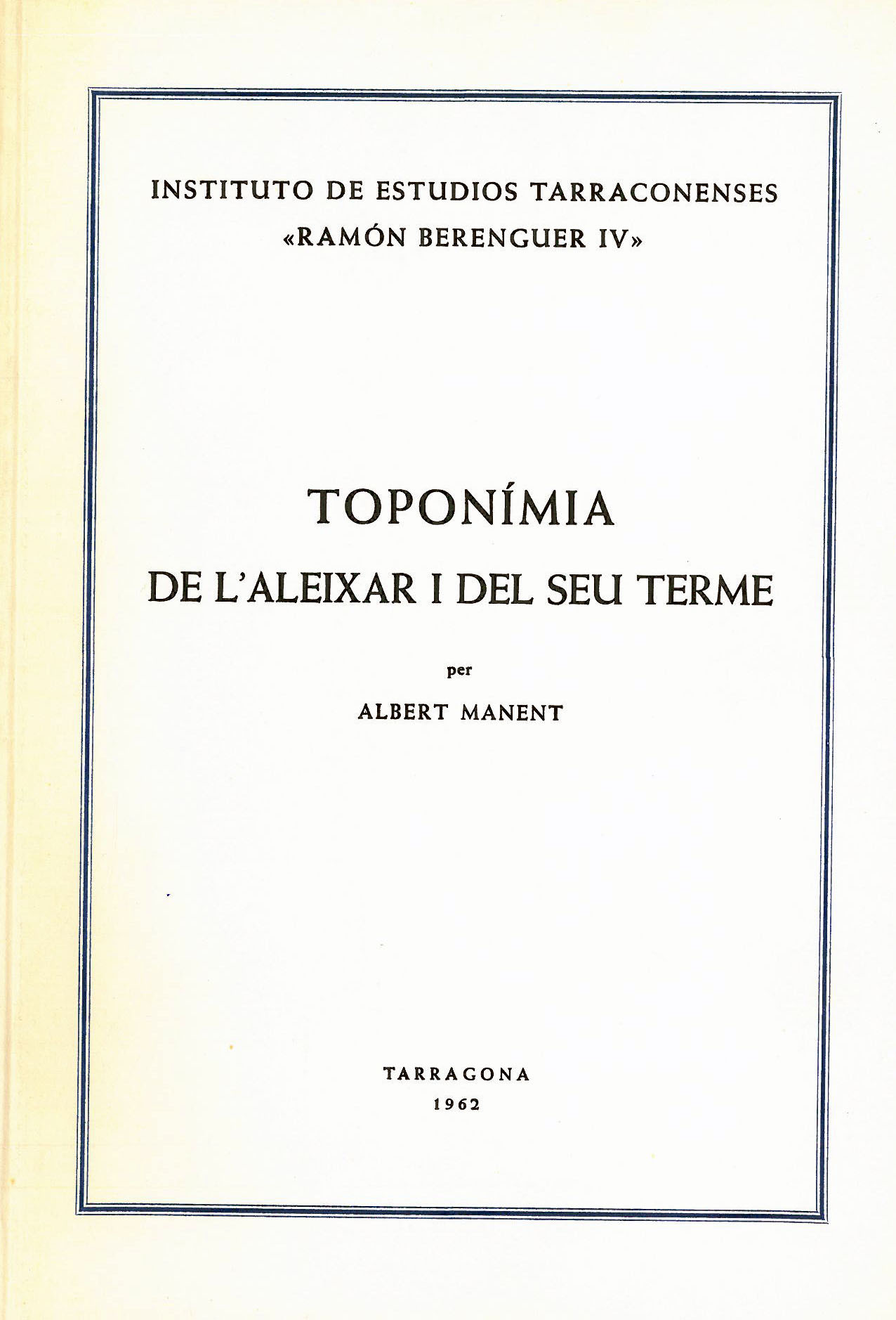 Toponímia de l'Aleixar