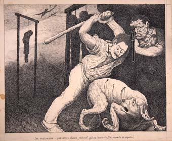 Horrors d'una guerra: "Los malvados i perversos dicen ¿rabioso? ... pobre inocente, tu muerte es segura!" | Sancho Piqué, Josep