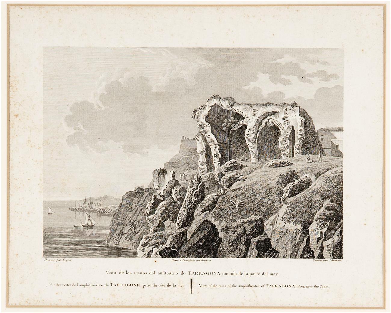 Vista de los restos del anfiteatro de TARRAGONA tomada de la parte del mar | Ligier, François