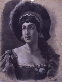 Bust de dona amb barret | Sancho Piqué, Josep