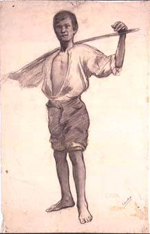 Noi del bastó al coll | Sancho Piqué, Josep