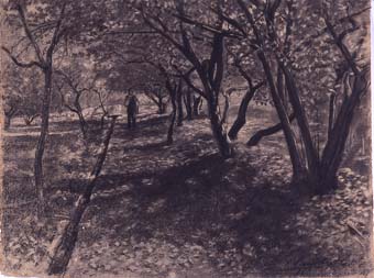 Paisatge, arbres i sèquia | Sancho Piqué, Josep