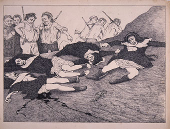 Horrors d'una guerra: "Monjas asesinadas ¡Infames! Violadas! asesinadas, i burlase luego con la más vil i canalla de las profanaciones." | Sancho Piqué, Josep