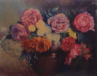 Gerro de terrissa amb flors