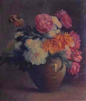 Gerro de terrissa amb flors