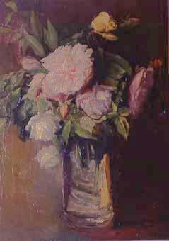 Gerro de vidre amb flors