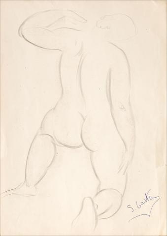 Nu femení d'esquena