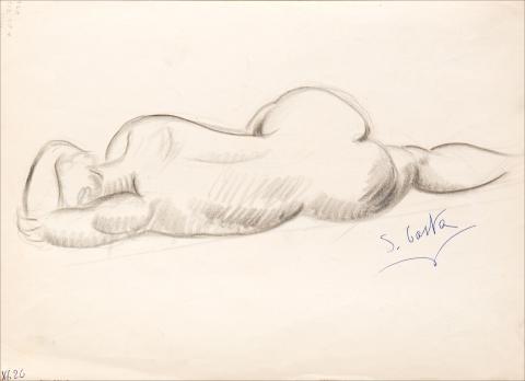 Noia ajaguda d'esquena