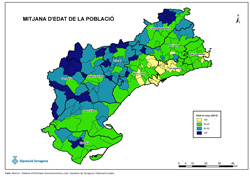 Mitjana d'edat de la poblaci&oacute;