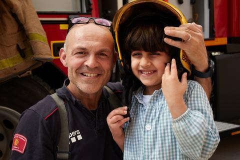 Els bombers de la Generalitat ens ruixen