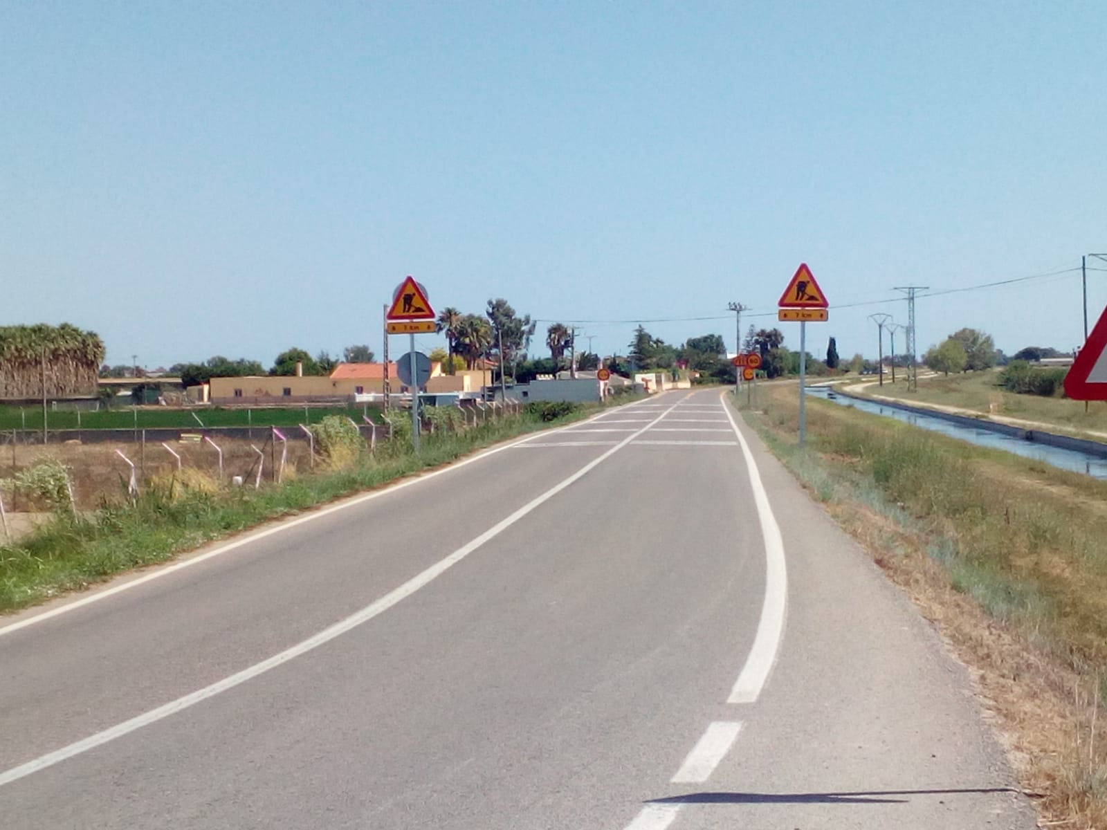 La Diputació de Tarragona millora la seguretat viària a la carretera TV-3408, entre Amposta i Sant Carles de la Ràpita