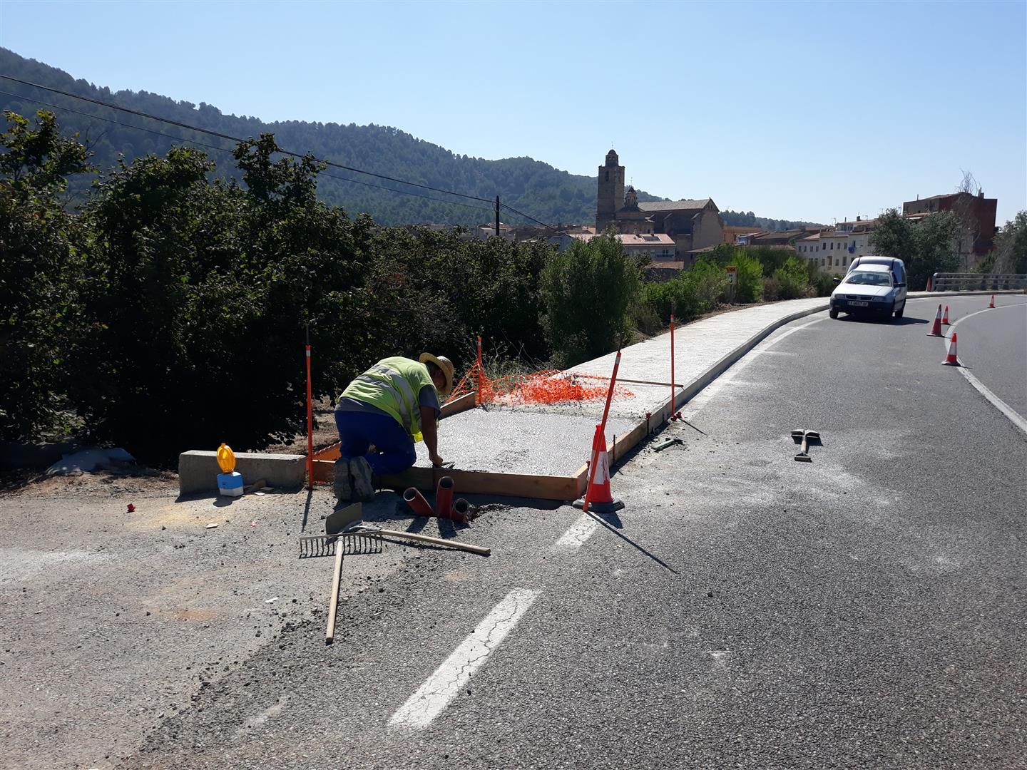 La Diputació de Tarragona treballa en la millora de la carretera T-704 de l'Aleixar a Vilaplana