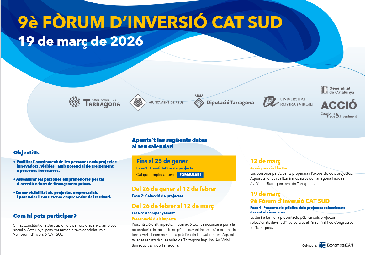 Cartell 9è Fòrum d'inversió CAT SUD