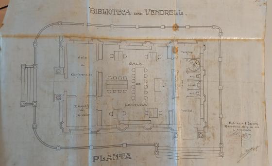 Plànols de 1918 de la Biblioteca Popular