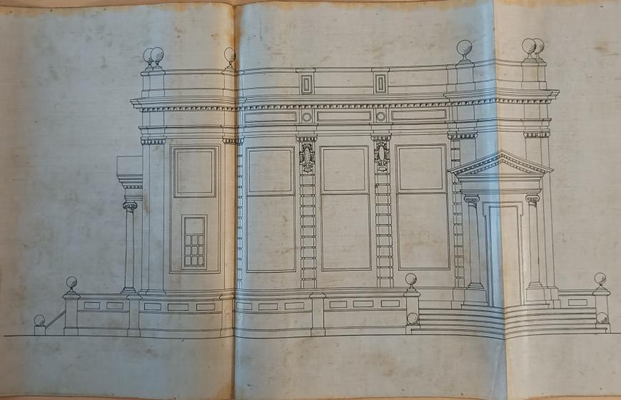 Dibuix de 1918 de la Biblioteca Popular