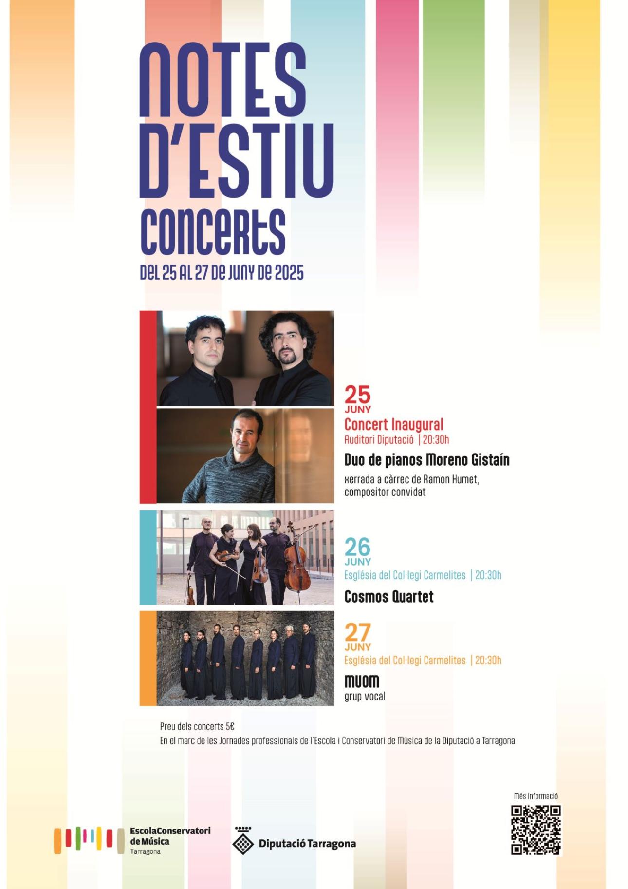 cartell dels concerts Notes d'Estiu