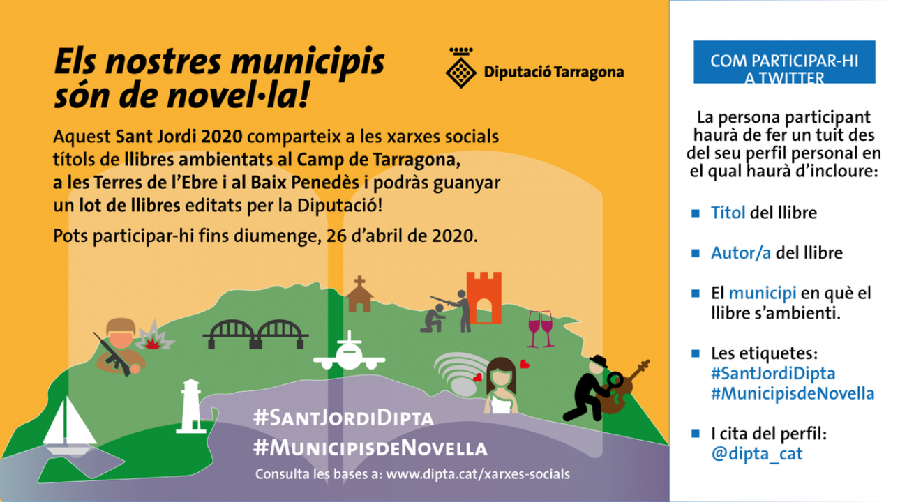 Concurs de Sant Jordi a les xarxes socials:'Els nostres municipis són de novel·la'