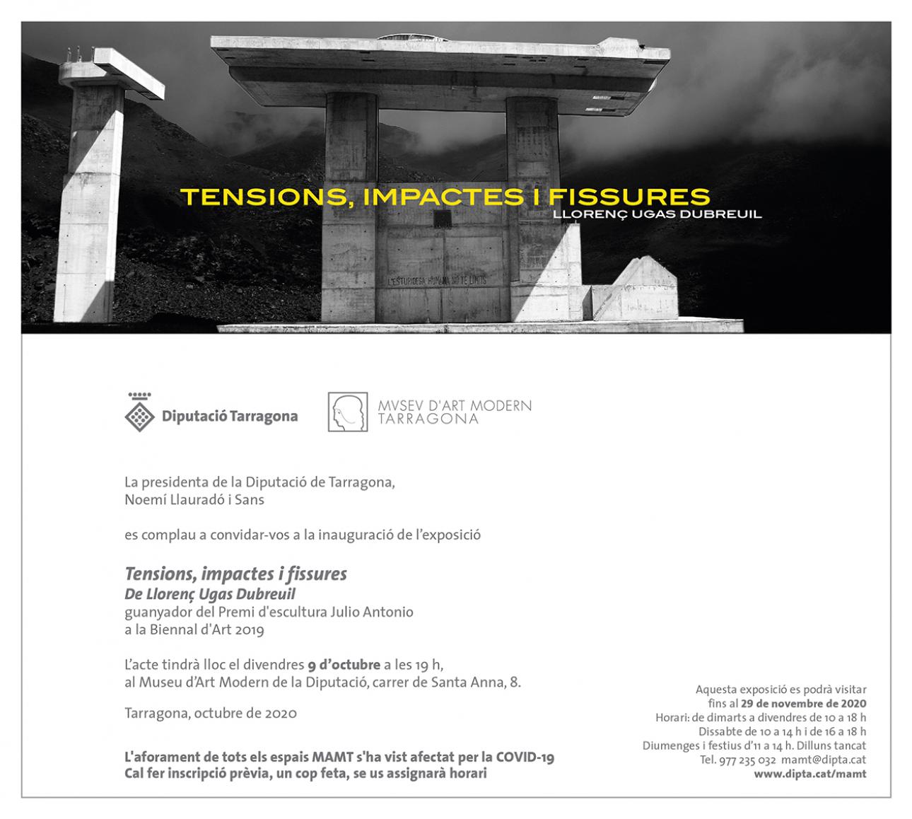 Inauguració de l'exposició "Tensions, impactes i fisures" de Llorenç Ugas Dubreuil