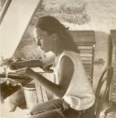 Niclore FLorensa al taller del Vendrell, fotografia de Patience Gray