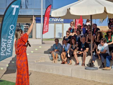 Silvia Tarrès durant la jornada Bussines Networking d'estiu al Port Marina Tarraco