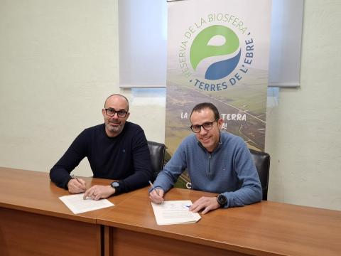 El president del Patronat de Turisme de la Diputació i el president del COPATE.