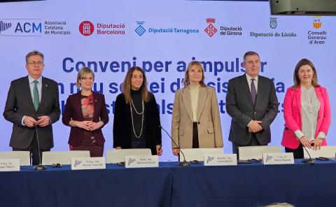 Els signants del conveni