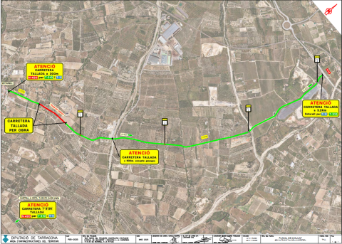 Tall de carretera previst a Botarell