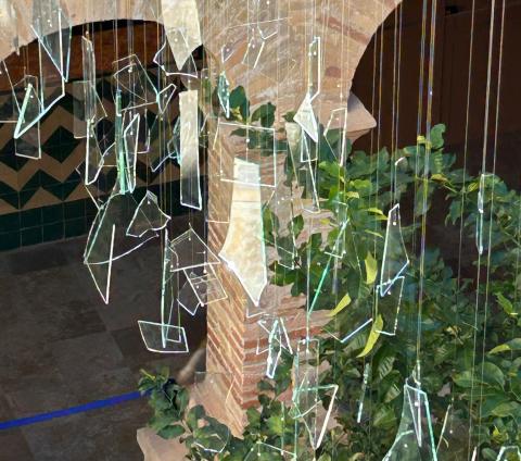 Entre núvols, instal·lació efímera de les alumnes de l'EADR