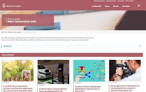 Imatge de l'espai dedicat als fons Next Generation