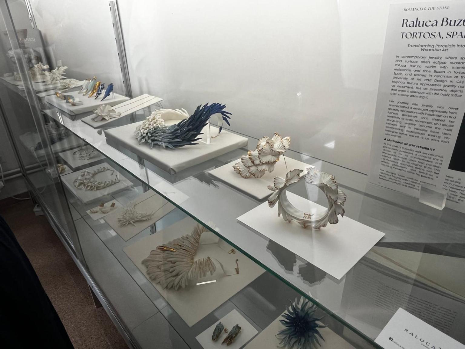 La vitrina que inclou la trentena de peces que s'exposen amb aquesta mostra