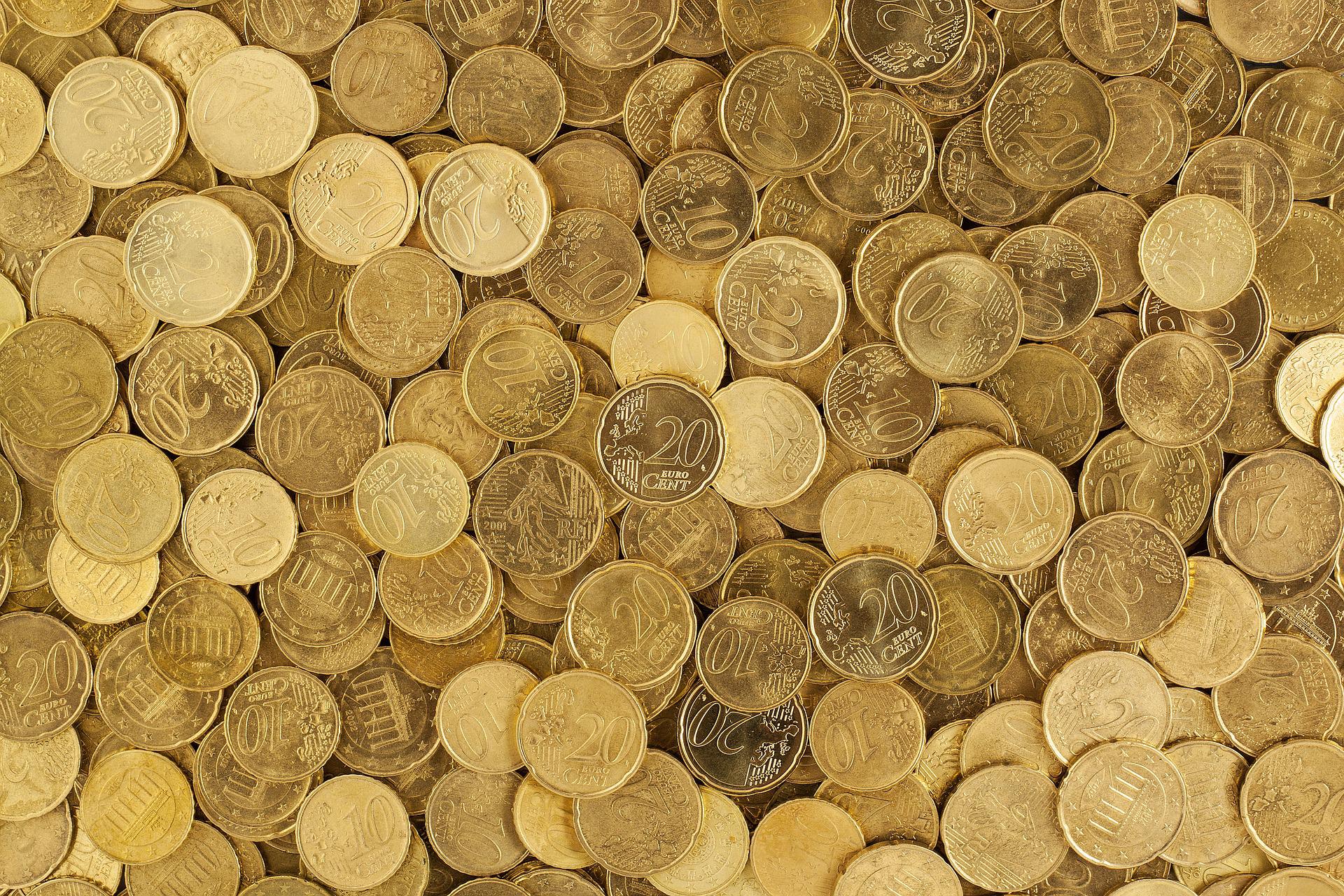 Monedes de 10 i 20 cèntims d'euro.