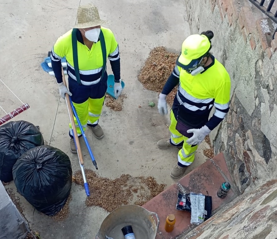 Tasques de manteniment a Bellmunt del Priorat